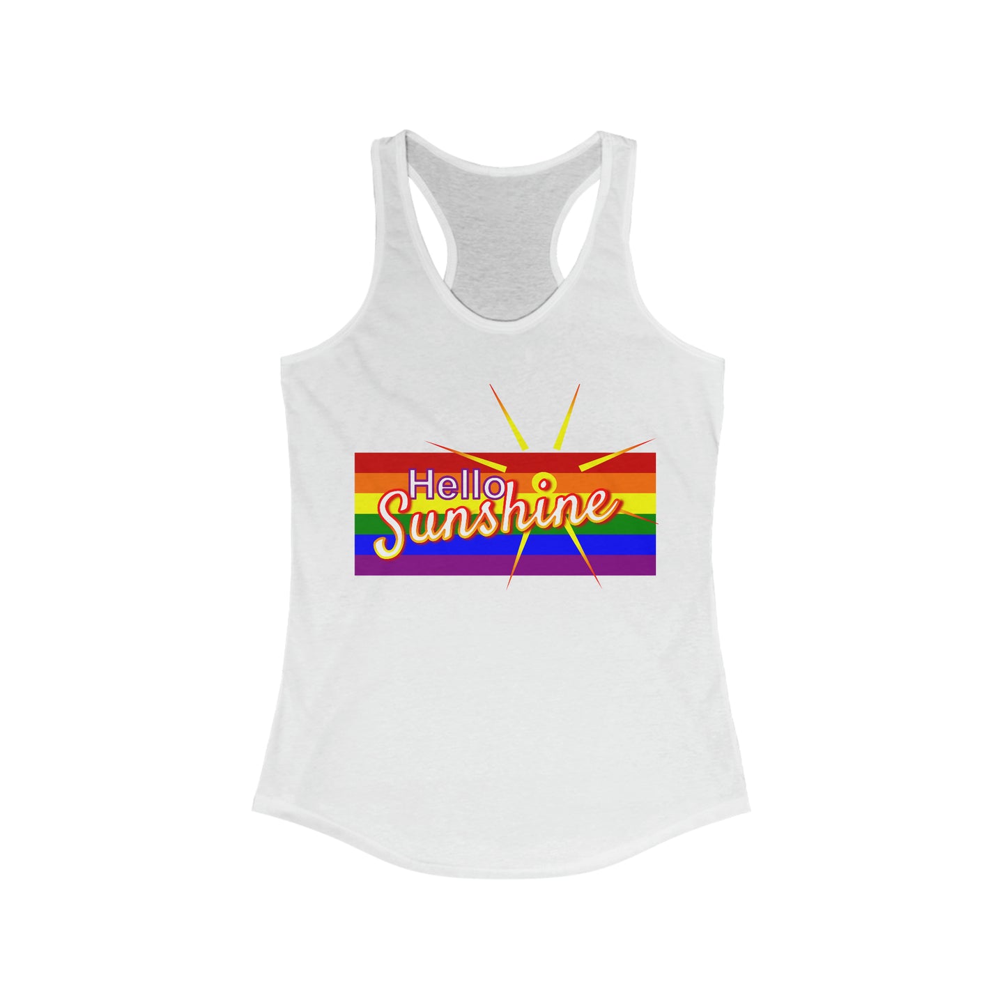 Hello Sunshine, Pride - Women's Ideal Racerback Tank