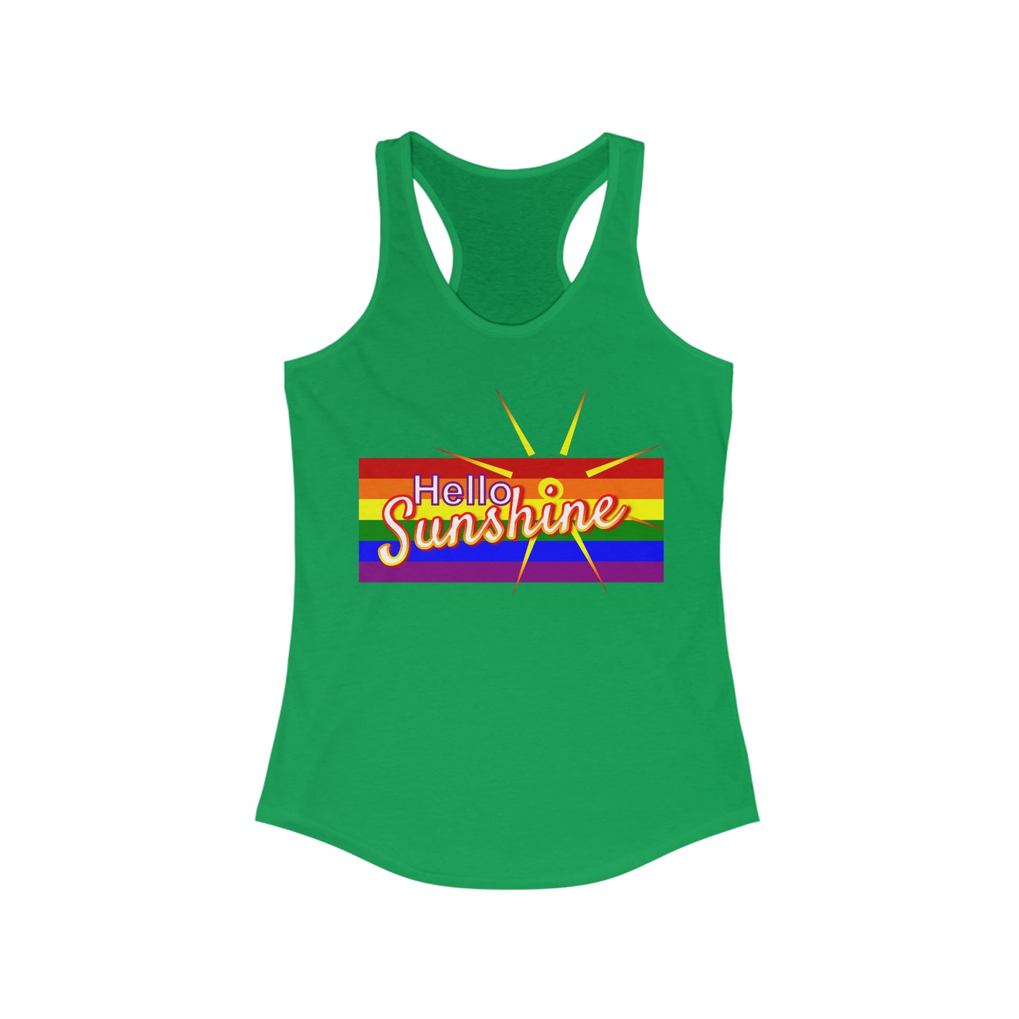 Hello Sunshine, Pride - Women's Ideal Racerback Tank