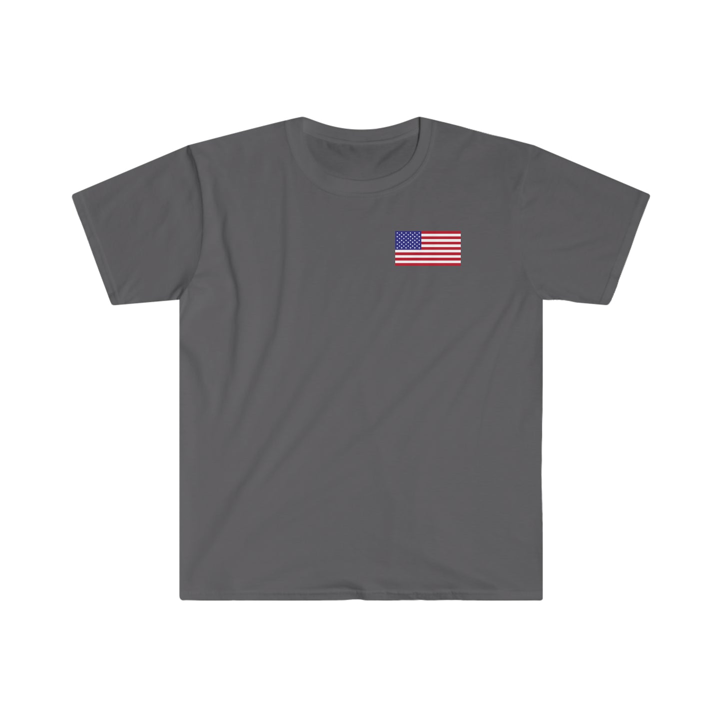 US Veteran, Return to Uniform - Unisex Softstyle T-Shirt (Back Print Only)