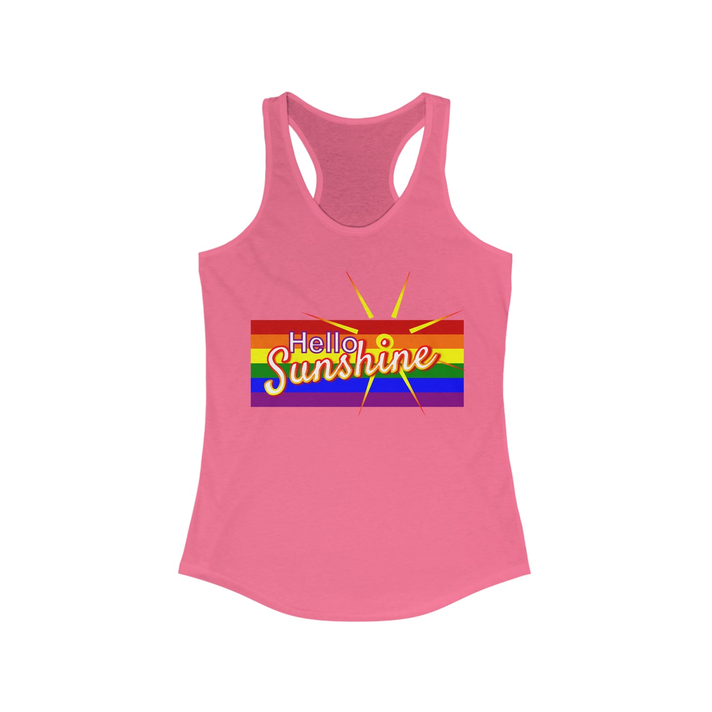 Hello Sunshine, Pride - Women's Ideal Racerback Tank