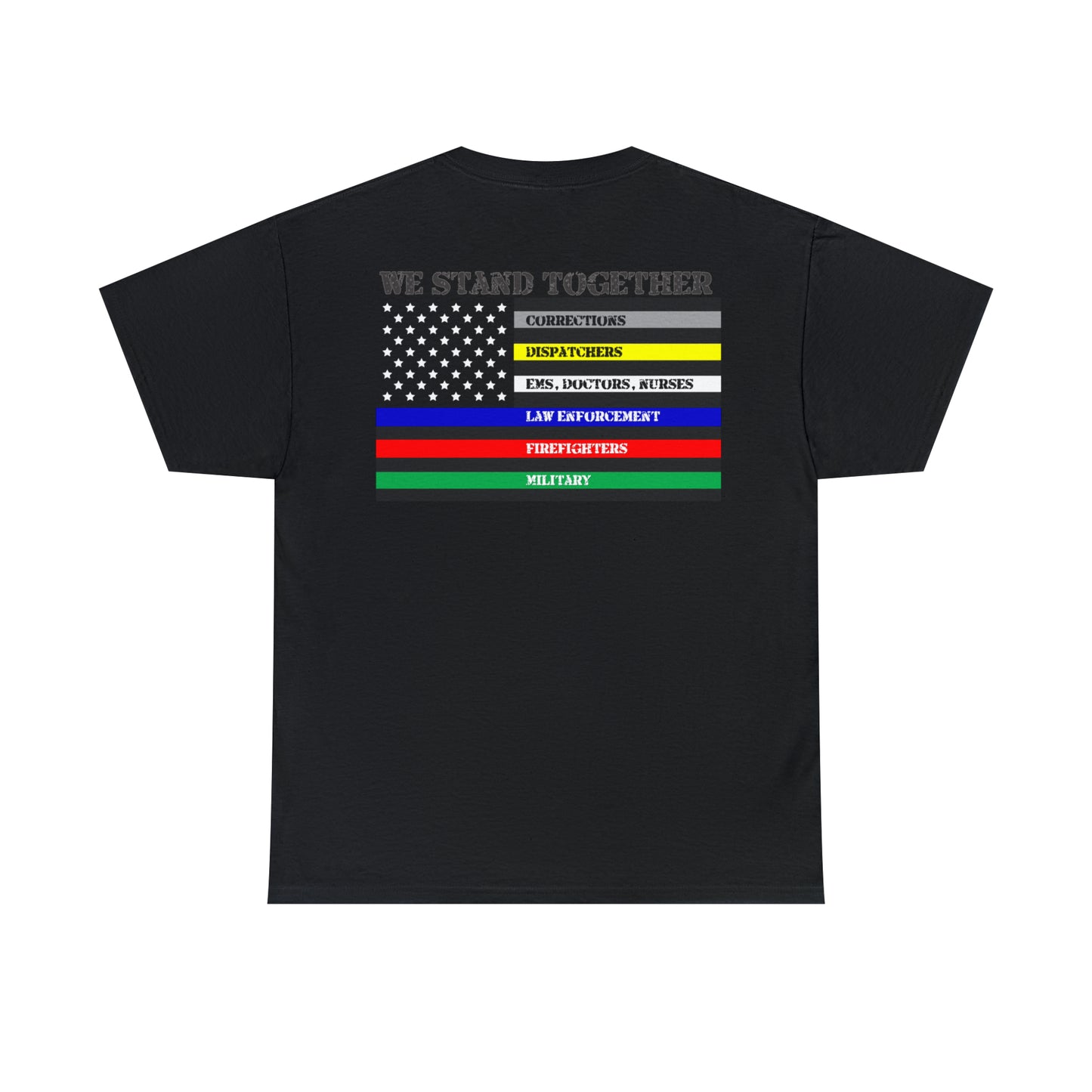 A Hero is someone who has Dedicated their life to something Greater than themselves - United Services Flag - Heavy Cotton Tee