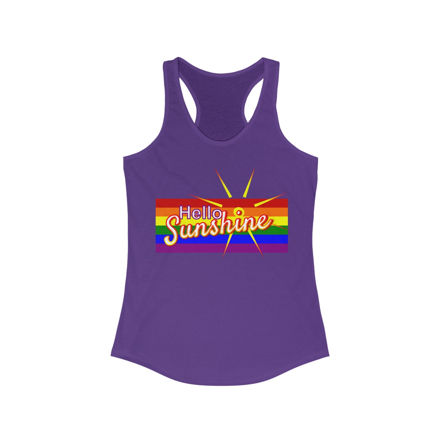 Hello Sunshine, Pride - Women's Ideal Racerback Tank