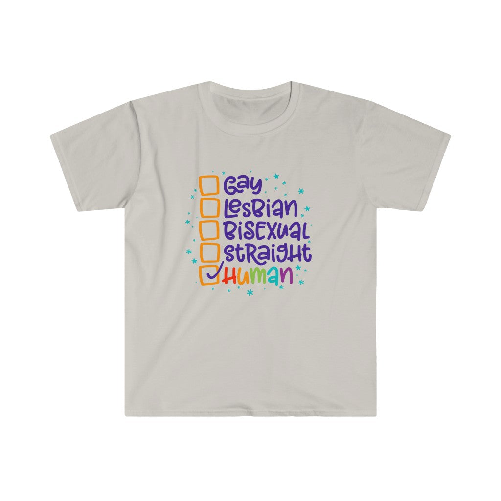 LGBT+ Human - Unisex Softstyle T-Shirt