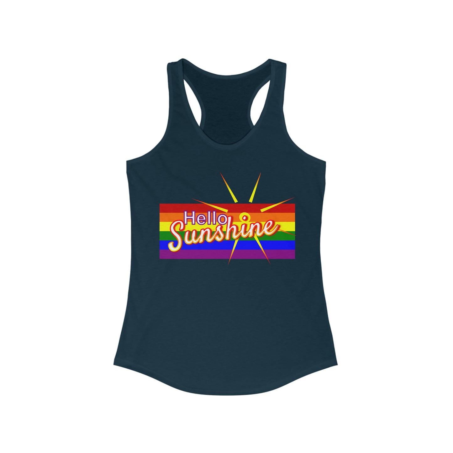 Hello Sunshine, Pride - Women's Ideal Racerback Tank