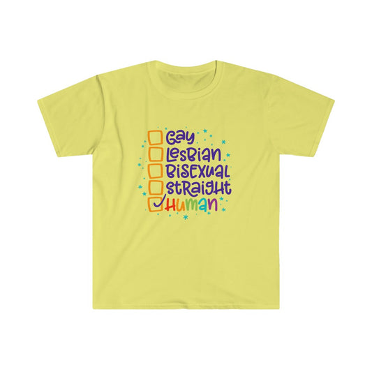 LGBT+ Human - Unisex Softstyle T-Shirt