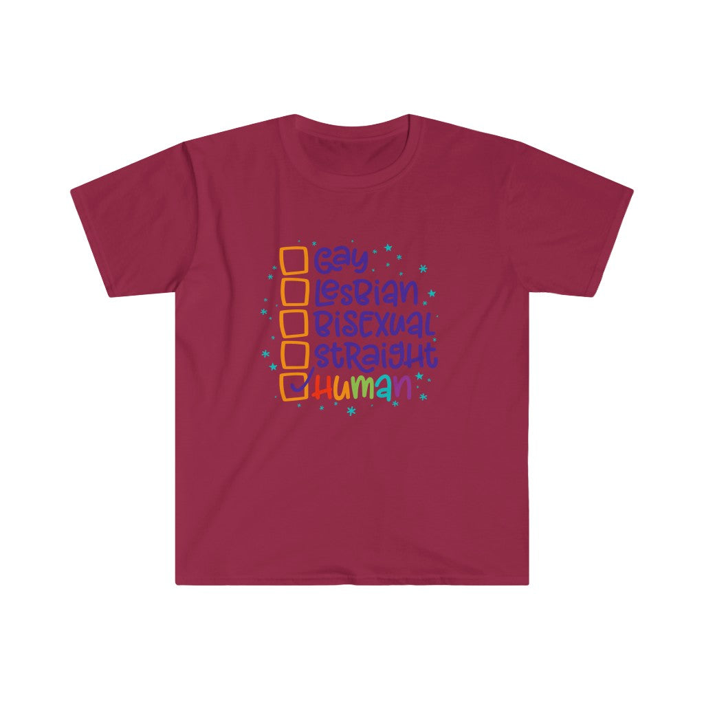 LGBT+ Human - Unisex Softstyle T-Shirt