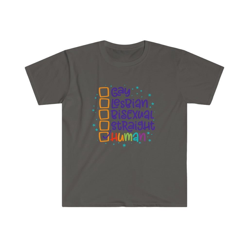 LGBT+ Human - Unisex Softstyle T-Shirt