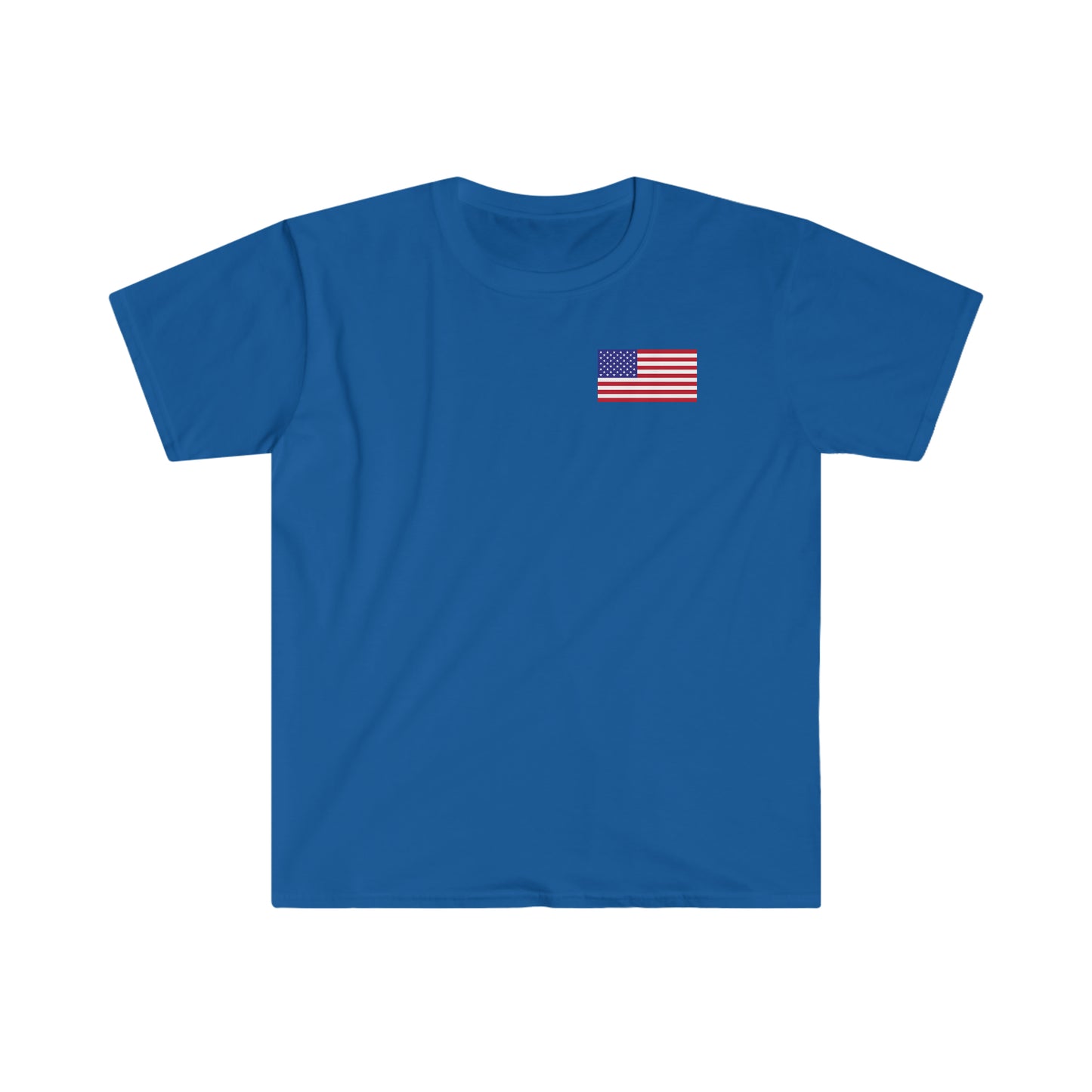 US Veteran, Return to Uniform - Unisex Softstyle T-Shirt (Back Print Only)