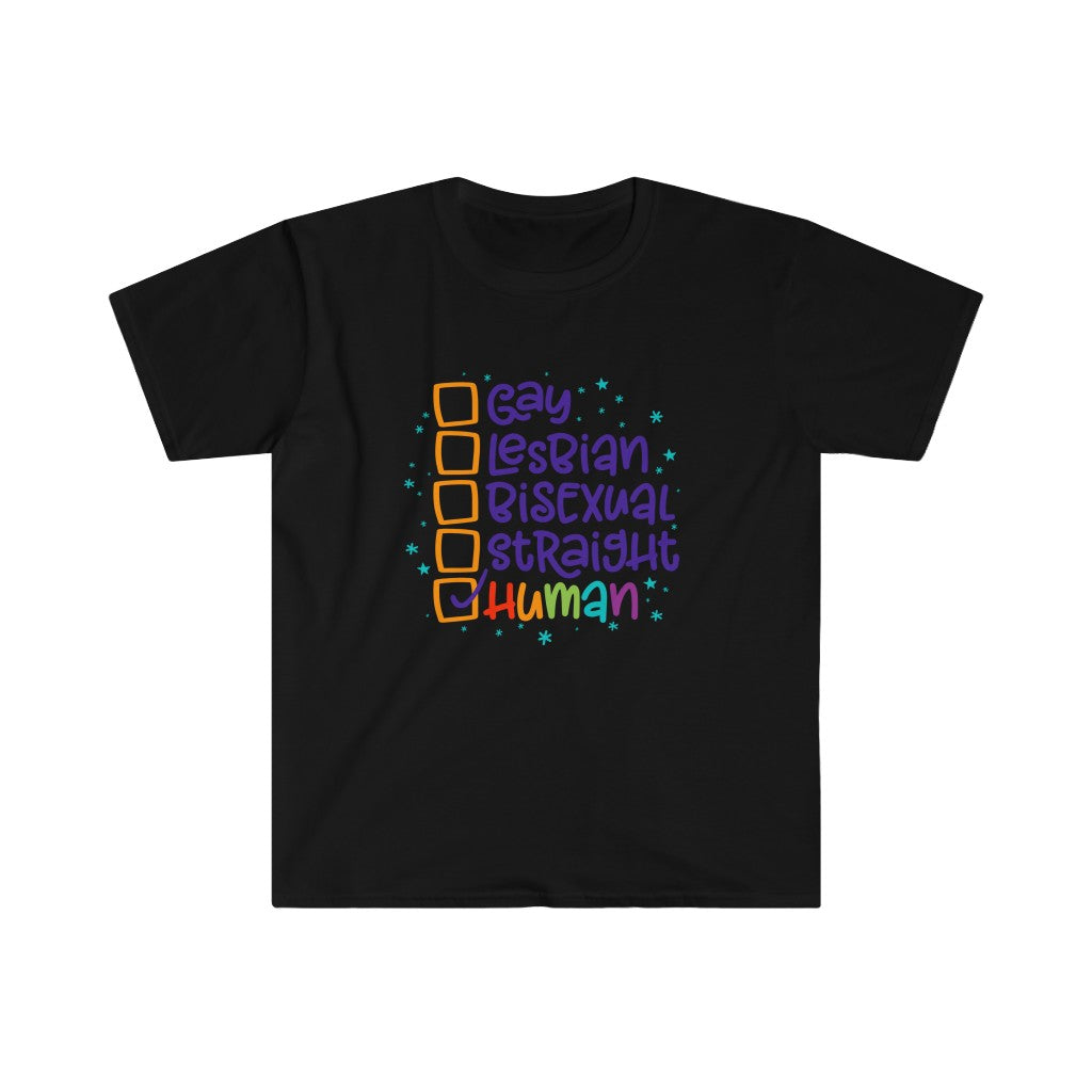 LGBT+ Human - Unisex Softstyle T-Shirt