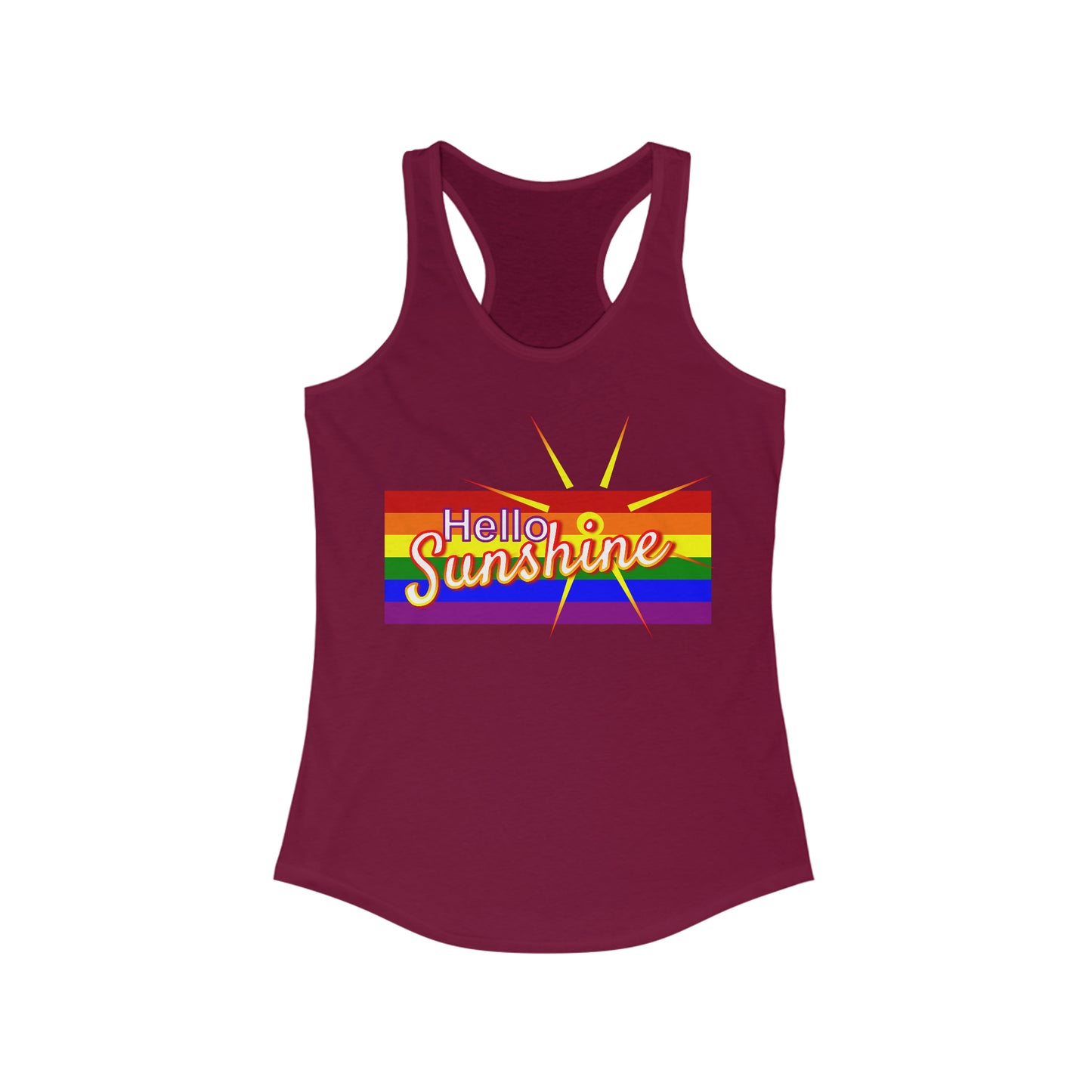 Hello Sunshine, Pride - Women's Ideal Racerback Tank