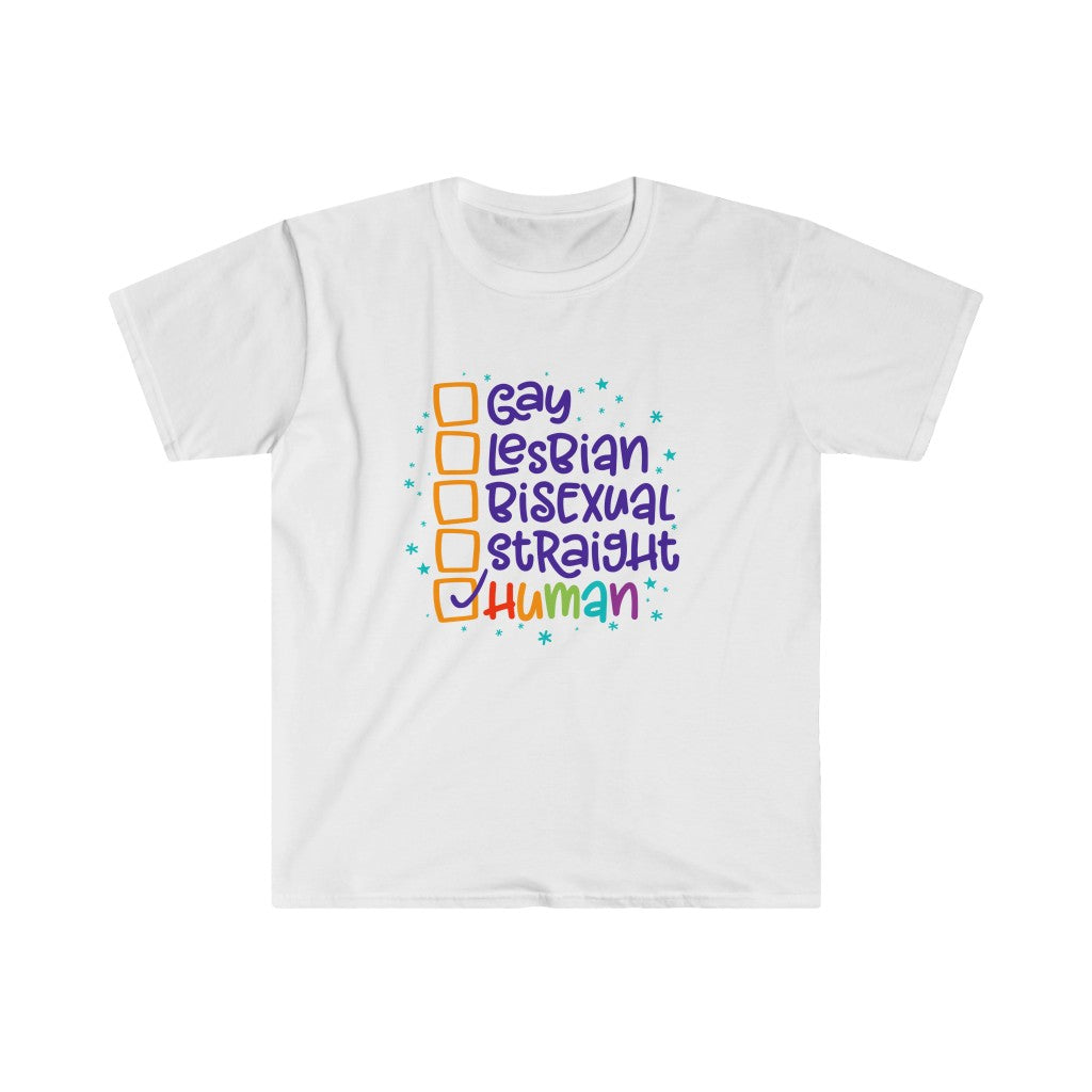 LGBT+ Human - Unisex Softstyle T-Shirt