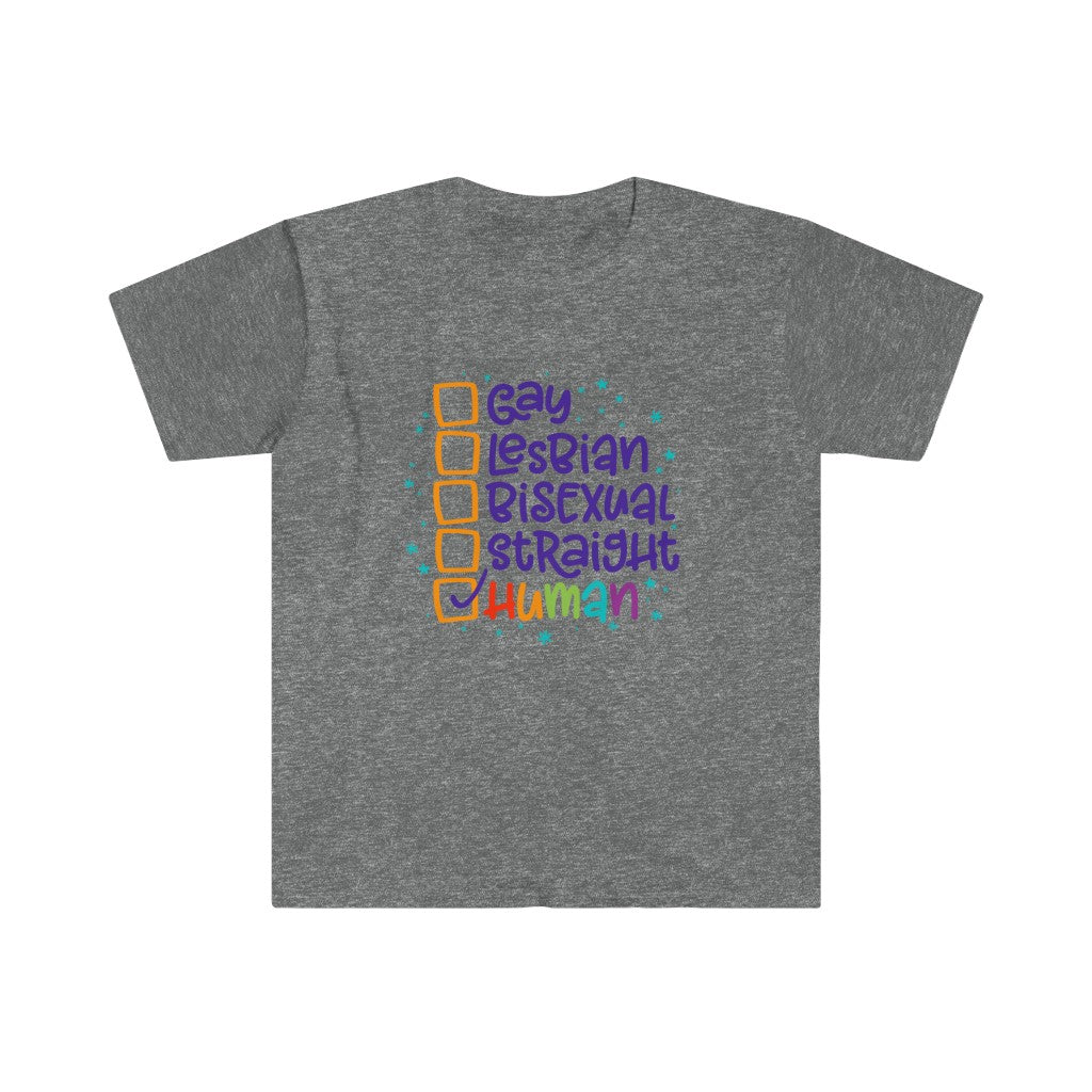 LGBT+ Human - Unisex Softstyle T-Shirt