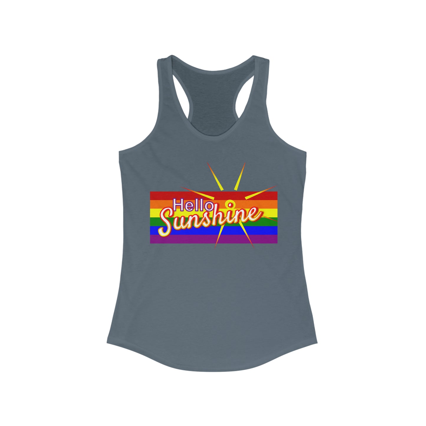 Hello Sunshine, Pride - Women's Ideal Racerback Tank