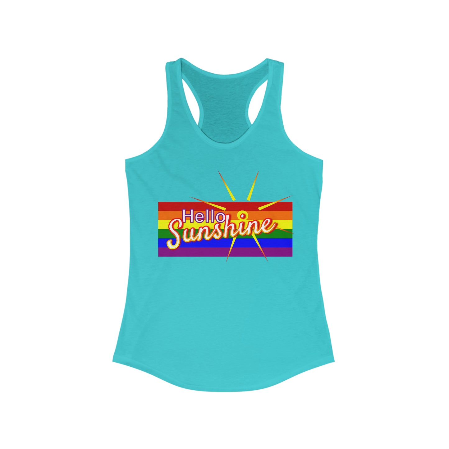 Hello Sunshine, Pride - Women's Ideal Racerback Tank