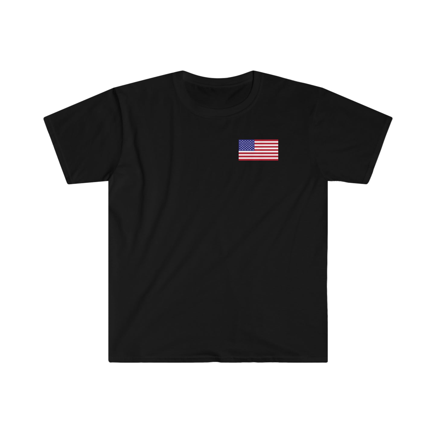 US Veteran, Return to Uniform - Unisex Softstyle T-Shirt (Back Print Only)