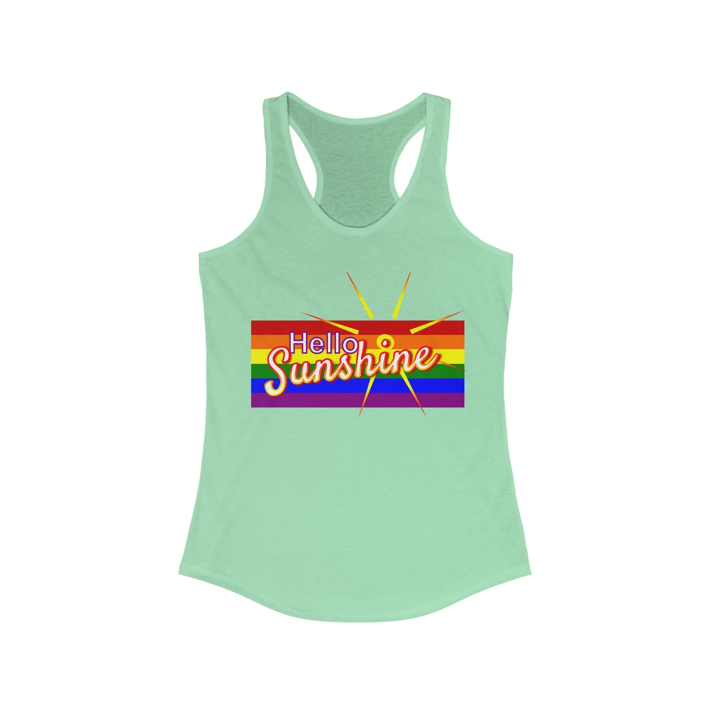 Hello Sunshine, Pride - Women's Ideal Racerback Tank